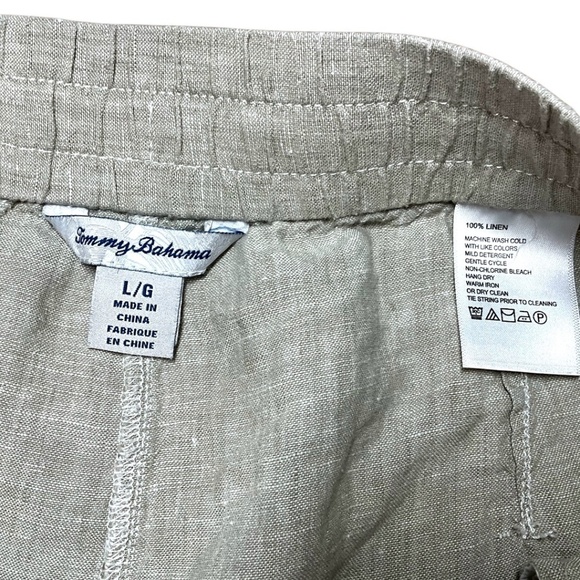 TOMMY BAHAMA Women's 5-Inch Palmbray High Rise Linen Easy Shorts Pull On Sz L - Picture 5 of 9